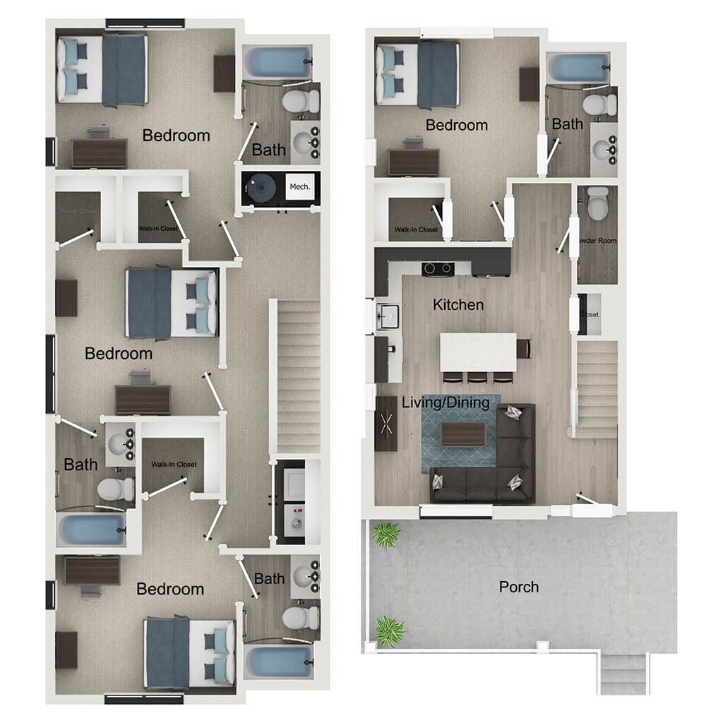 4BR/4.5BA – Pemberton floor plan