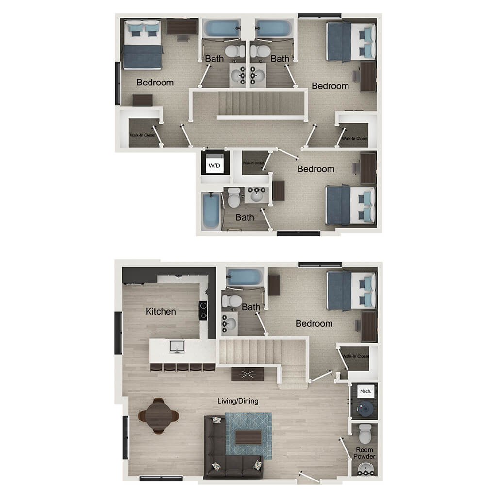 4BR/4.5BA – Garfield A floor plan