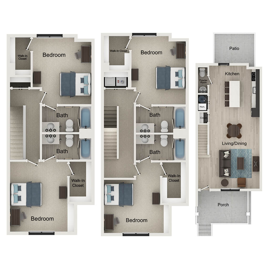 4BR/4.5BA – Campbell B floor plan