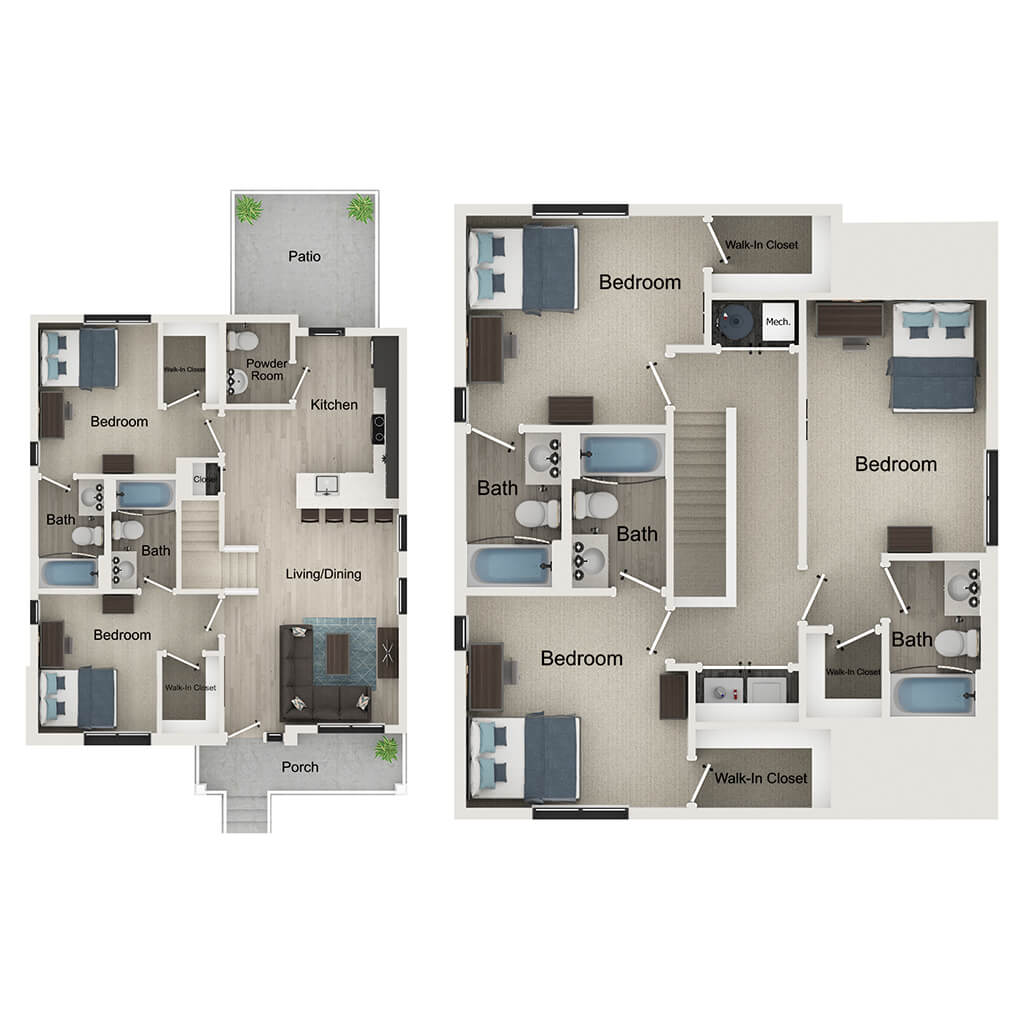 5BR/5.5BA – Upton floor plan