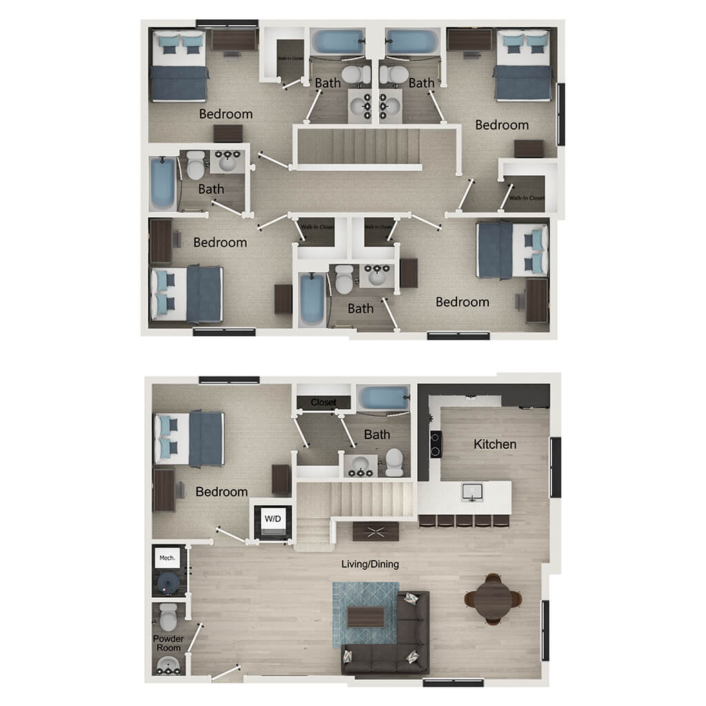 5BR/5.5BA – Garfield B floor plan